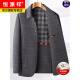 Hengyuanxiang brand high-end business jacket men's spring, autumn and winter new casual wool tops for middle-aged and elderly woolen dad jackets dark gray 170/M