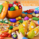 
Sugar rice fruit cut Le children's toys peelable vegetables big persimmon storage can bite boys and girls gifts