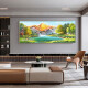 Frost po montañas verdes y agua verde sofá fondo de la pared sala de estudio de la oficina de la oficina colgante de la sala de estar de la sala de estar de jinshan cuenca decorativa de estilo chino pared 12113 fuju tesoro tierra 1 cm*1 cm 120*50 marco de aluminio de oro + diamante de porcelana de cristal
