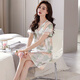 Camisón de alta gama modal para mujeres Summer Seda Seda de seda de manga corta Pajamas Nuevo vestido de ropa de seda simulada de verano 9923 m [90-110Jin [Jin iguala 0.5 kg]]]
