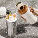 Bertha Denton High-End-Kaffeetasse Smart Thermos Cup 316 Edelstahl-Wasserbecher-Druck Custom Gift Box Geschenk Nebel weiß Blau [Thema Blue Geschenkbox] 450 ml