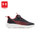 Under Armour [Real payment for 699 free running shoes] Children's sports shoes comfortable and versatile Velcro contrasting casual shoes for boys and girls Black/Red 33