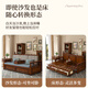 Yachen Home American Solid Wood Sofa Bed Peach Blossom Wood Dual-purpose Telescopic Push Pull Bed Multi-function Storage Arhat Bed Sofa Bed [Retro Walnut Color]