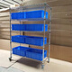 Shantoulincun stainless steel mobile wire mesh storage rack carbon steel shelf chrome-plated wire mesh stainless steel household wheel movable bin reinforced length 1518mm*width 355mm*height 1800mm without wheels
