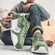 Mvpboy Laufschuhe Herren neuer Frühling Vielseitige Gelegenheitssportschuhe Herren Bottombag Vaters Schuhe Atmungsfreie Mesh Schuhe Herrenschuhe Sonnenschein C681 Green 43