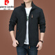 Pierre Cardin Outdoor Herrenjacke Herbst und Winter 2024 Neue Herbst-Tops mittleren Alters mittleren Alters im mittleren Alter und Herrenfrühling und Herbst Dick 9898 Dunkelblauer Stil plus Samt M.