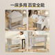 Trimigo (Thaimei Gao) baby cot spliced ​​large bed foldable newborn cot baby cot moveable baby shaker with diaper table khaki diaper table + mattress + mattress + mosquito net pillow spliced ​​large bed baby foldable bed moveable