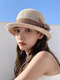 Liyun Cottage Top-Hut für Frauen im Sommer Sonnenschutz Französisch lockige Sonnenhut Beige einstellbar (56-58 cm)