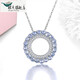 Shengbei 1.20 carat tanzanite necklace women's natural colored gemstone jewelry gemstone 925 silver inlaid jewelry tanzanite necklace