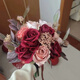 【抖音同款】复古新娘手捧花卡布奇诺玫瑰花仿真花婚礼结婚花束拍 新婚 主图款