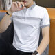 95 cotton summer men's T-shirt short-sleeved men's thin lapel polo shirt trendy top 1301 black M 90-101Jin[Jin equals 0.5 kg]