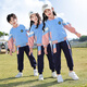 Shuttlecock Feifei Kindergarten clothing spring and autumn pure cotton summer primary school uniform children class uniform set autumn sports three-piece set picture color-9906A three-piece set long sleeve + short sleeve + long trousers 130 size recommended height about 130 cm