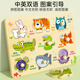 
Jayati hand-grabbing puzzle Montessori early education toy panel children's cognitive matching one and a half year old baby baby building blocks [12 pieces set] Hand-grabbing part takes away [Not wrapped