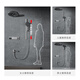 
KG Shine-Rain Shower embedded in the wall type hidden hidden embedded embedded copper integrated hot melt digital display shower complete set [gun gray KS702] Digital display constant temperature + lifting rod KG