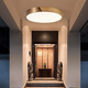 
Heling Quantong Villa Door Ceiling Light Outdoor Terrace Insect-proof Door Headlight Ultra-thin Door Headlight Lighting Entrance Door Light X3889/30CM/Three Color Adjustable