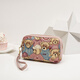 Bärenbefestigung Frauenbeutel Mode Blumengewebte Leinwand Handbeutel Langes Freizeitmobile Münzen Brieftasche Brieftasche