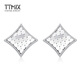 TTMIX Fashion Platinum Earrings Women's Platinum Earrings pt950 Platinum Earrings Round Honeycomb Platinum Earrings 3.1-3.3g