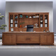 Ningqiu Luoge (NICHLORT) new Chinese style boss desk and chair combination solid wood president desk bookcase high-end office chairman executive desk 3.2 meters desk