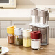 Sungsa Japanese brand seasoning jar high borosilicate glass seasoning box sugar salt jar seasoning sealed multi-functional kitchen seasoning bottle 3-piece seasoning jar set milk coffee + cream + gray