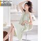 Modal women's pajamas for women in summer 2025 new style pure cotton sleeveless princess style thin suspender home clothing soft powder Y653 [95 cotton/breastless pad] M [90-110Jin[Jin equals 0.5 kg]]