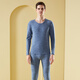 Catman Thermal Underwear Silk Wool Thermal Velvet Three-in-One Set 5A Antibacterial Double-sided Milling Men's and Women's Autumn Clothes and Autumn Pants Men - Premium Gray 2XL