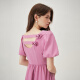 Fans Lanenkäse Raspberry Französisch Square Neck Temperament Kurzarm Kleid Damen 2024 Sommer Neuer Stil Taille Slim Kleid Frauen weiß S