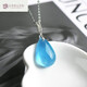Core fragrance natural aquamarine pendant for women high quality blue crystal pendant for girlfriend birthday gift with rope