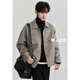 Earl Zall camel wool blended woolen jacket men's 23 autumn and winter high-end commuter men's jacket Z341684 high-end gray L