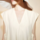 
LESS spring French dress with women's temperament V-neck back bow waist sleeveless skirt 2N3G12250 279/shallow rice L