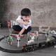Toys Toys Train Track Track STEAM UPUB PUSIBLE RETRO RETRO Retro Track Car Model Birthday Gift Gift Version Classical Track Track Train - Équipé de 3 voitures