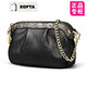 Kofta Brand Damen Brieftasche 2025 Neue Mode -Mini -Lederhandtasche kann Mobiltelefon Geburtstagsgeschenk (W240A) Schwarz halten