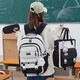 GPHF Japan GP burden reduction and spine protection schoolbag for women with super large capacity new style junior high school students backpack elementary school students backpack 9908 black 2-piece set collection plus shopping cart baby gift pendant