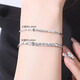 Pavilion platinum bracelet for women Pt950 platinum bracelet diamond effect jewelry jewelry birthday gift Valentine's Day girlfriend about 4.55-4.75 grams long about 15.5+1.5c