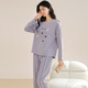 Cat Men Pyjamas Femmes Coton pur Coton Spring et automne pantalon à manches longues lâches, confortables et mignons décontractées, peut être porté à l'extérieur des vêtements de coton 9904 ours blanc et blanc M [Recommandé 90-95 Jin [Jin est égal à 0,5 kg]]]