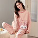 Langsha (langsha) pure cotton pajamas for women in spring and autumn cotton long sleeves trousers for students ins dormitory can wear home clothes suits 9922 M 80-95Jin [Jin equals 0.5 kg]