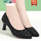 Cartelo Champagner Farbe Hochzeitsschuhe High Heels Frauenschuhe Lederschuhe Braut Schuhe Frühling und Herbst Single Schuhe Abendbrise sanfte Schuhe 1381 Champagner Farbe 35