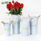 Rümke flower bucket large portable retro iron blue flower pot dry flower vase large bucket dry flower flower arrangement tube height 40cm6699