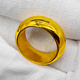 Erxi gold ring for men and women pure gold 999 glossy surface loach back thick thin wall atmospheric fashion trendy gift giving width 1 cm 50g leave a message circle number when placing an order, return and replenish according to the physical gold