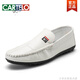 
CARTELO Spring 2025 new Doudou shoes men's leather shoes Korean version driving shoes lazy shoes social trend casual men's shoes black 9880 39