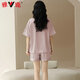 Yalu Bingsi Pyjamas für Frauen im Sommer dünne Strickjacke Shorts Shorts Sommer großer Freizeit-Frauen-Kleidungsanzug 09M16804 m [Vorgeschlagen 90-110jin [Jin ist 0,5 kg]]
