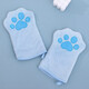 OUOETY pet towel glove type special quick-drying absorbent cleaning towel cat bath towel pet supplies blue one pair 22*15cm