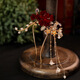 Le nouveau style chinois de Wanbaozi Red Retro Flower Hairpin Sweet Style Clip Climette de coiffure Ancient Style Hanfu Accessoires en épingle à cheveux # 2 Clipt
