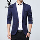 Playboy Suit's Men's Men's's's et Autumn Style Casual Casual Costume Men's Men's Veste mince et mince Tops Tendy et à la mode Small Suit Black [1416 GRAIN TEST] 3xl recommandé 150-165Jin [Jin est égal à 0,5 kg]