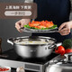Maxcook steamer soup pot hot pot 304 stainless steel 28cm single layer soup steamer thickened multi-bottom soup steamer MCZ560