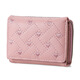 Tuzun Wallet Women's Short 2024 Summer New Versatile High-end Embroidery Love Coin Wallet Rice White