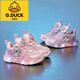 G.Duckkids Little Yellow Duck Girls Sportschuhe 2025 Neue Frühlings- und Sommer -Freizeit vielseitige leuchtende Sportpony Lily Mesh Schuhe B689 Pink Double Net 22 Innere Länge ungefähr 14 cm