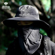 Tactical Bird Ice Halberd丨Real Ice Silk Mask Summer Outdoor Sun Protection Hat Men's Climbing Big Head Fishing Neck Protector Fisherman Hat