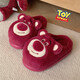 Thin strips (XIXITIAO) couples winter fashion home shoes toys story cute strawberry bear bag and cotton slippers for men and women red half bag 5009 erect ear strawberry bear 36 36-37