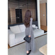 Hao'e's gentle, lazy, high-end knitted dress, spring and autumn temperament long skirt, slim waist and slimming long skirt, oatmeal color M