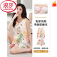 浪莎（LangSha）2025年新款睡衣女夏季纯棉背心短裤女士家居服少女带胸垫一体套装 FY9853# M